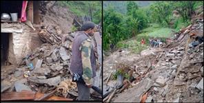 image: Destruction after a cloudburst in Chakrata