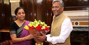 image: haridwar mahakumbh cm trivendra met nirmala sitharaman