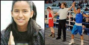 image: Golden girl boxer nivedita welcomed