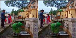 image: Water came from dried water source in Rudraprayag