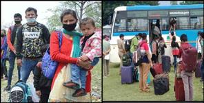 image: People came back from rajasthan and chandigarh in uttarakhand