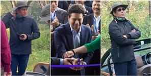 image: Images of Sachin Tendulkar in Jim Corbett National Park