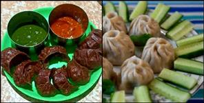image: Mandua Momos and spring rolls are full of nutrition and taste