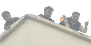 image: Student leaders including student union president took petrol to college roof wa