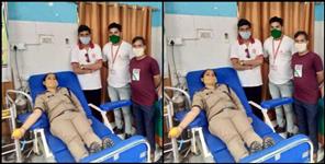 image: Uttarakhand Police Manisha Negi Blood Donation
