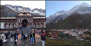 image: Snowfall in uttarakhand hilly area