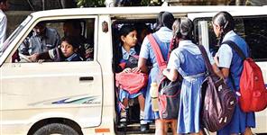 17 children in 7 seater school van in Pithoragarh