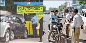image: Action on vehicles causing pollution in Dehradun Rishikesh
