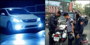 image: Transport department campaign against car light in Dehradun