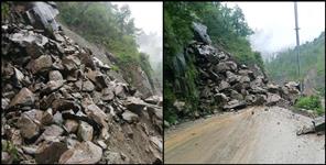 image: Landslides caused by heavy rains in Pithoragarh