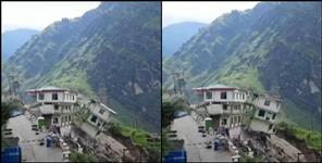 image: Hotel destroyed by landslide in Chamoli district