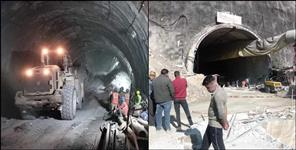 image: 40 people trapped in Uttarkashi Silkyara Tunnel auger machine broken