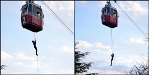 image: People stranded due to technical fault in ropeway