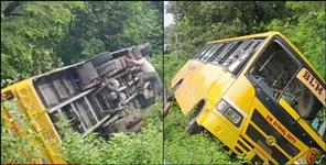 image: School bus accident in Lalkuan Nainital