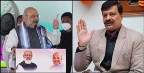 image: Kunwar Pranav singh champion get down from amit shah stage in dehradun