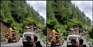 image: Mountain fallen in badrinath National highway