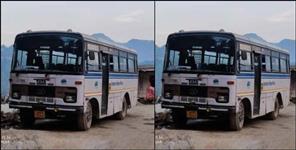 image: Uttarakhand Roadways moving bus Tire came out