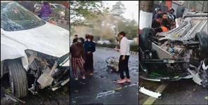 image: Horrible road accident at Dehradun ONGC Chowk
