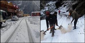 image: Roads closed at many places due to heavy snowfall in Uttarakhand