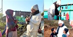 image: CM Dhami met villagers during morning walk in Champawat