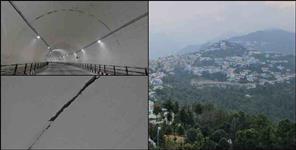 image: Cracks in Chamba Tunnel Rishikesh Gangotri Highway