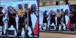 image: Uttarakhand Police IPS Amit Sinha Power Lifting 465 kg weight