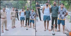 image: Haryana pilgrim arrested with hookah in Chamoli