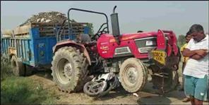 image: Haridwar Illegal Mining Dumper Hit Scooty Father Son Death