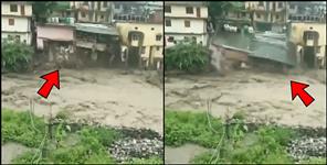 image: video chamoli ghat rain uttarakhand
