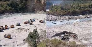 image: Exploitation of river in name of dredging in Rudraprayag