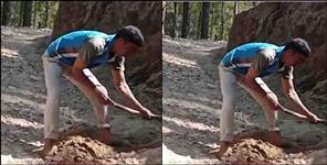 image: Bageshwar Prakash Goswami single-handedly built a road to his village