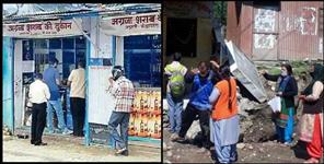 image: unique protest against liquor sale by women in uttarkashi