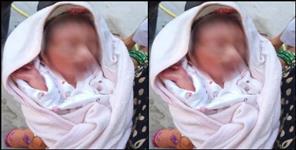 image: Newborn baby girl found on the side of highway at sahaspur