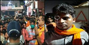 image: Cheetah Policeman in Rudrapur lays key on youth forehead