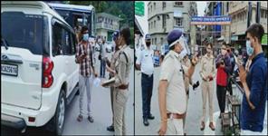image: Boys come to visit nearby Nainital