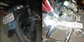 image: Two bikes collided in Haldwani
