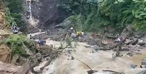 image: Raging mountain river kills Man Returning after Medicine Distribution