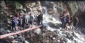 image: Bridge broken due to disaster in Chamoli district