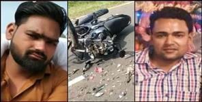 image: Two motorcycle collision in Kashipur