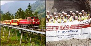 image: Rishikesh Karnprayag railway line Khankhra Narkota tunnel ready