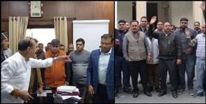 image: Clash between MLA mahesh Jeena and dehradun municipal commissioner Gaurav kumar