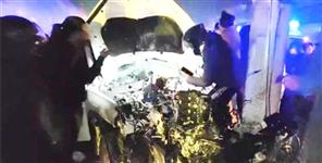 image: Two vehicle riders narrowly escaped death