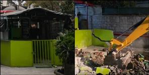 image: Administration in Dehradun demolished an illegal shrine