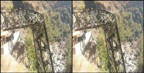 image: Bridge under construction in Chakrata broken