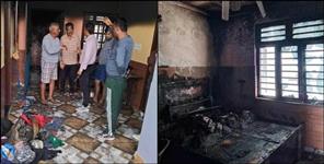 image: House caught fire in Jolly Grant Athoorwala Dehradun