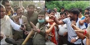 image: BJP Congress supporters clash with each other in Haridwar