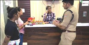 image: Police action on two spa centers in Haridwar