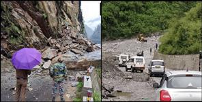 image: Landslides on roads due to heavy rains in Uttarakhand