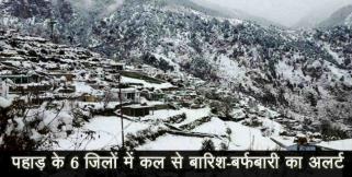 image: Snow fall and rain forecast in uttarakhand