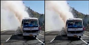 image: Bus caught on Rishikesh Chamba highway